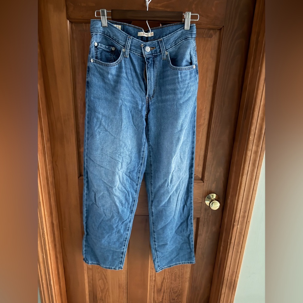Levi's Blue Baggy Dad Jeans